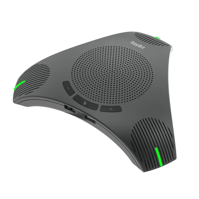 USB Speakerphone with Dual Hub - Conference Room Omnidirectional Microphone and Speaker, Computer Speakers with Microphone