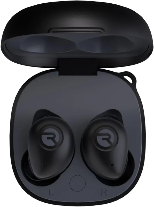 Fitness Bluetooth True Wireless Earbuds with Built in Mic 56 Hours of Battery, IPX7 Waterproof (Black)