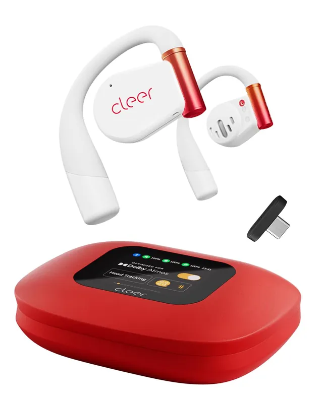 Cleer ARC 3 Gaming Earbuds - True Wireless Open Ear Headphones,Ultra-Low Latency, White