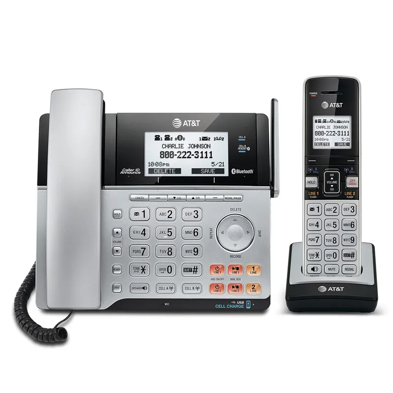 2-Line Corded/Cordless for Small Business w/Expandable to 12 Handsets