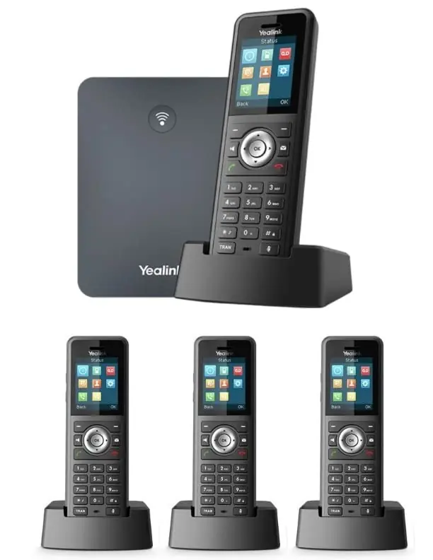 IP Phone W79P Bundle of W70B Base and W59R handset + 3-Unit W59R Handset (W79P + 3 x W59R)