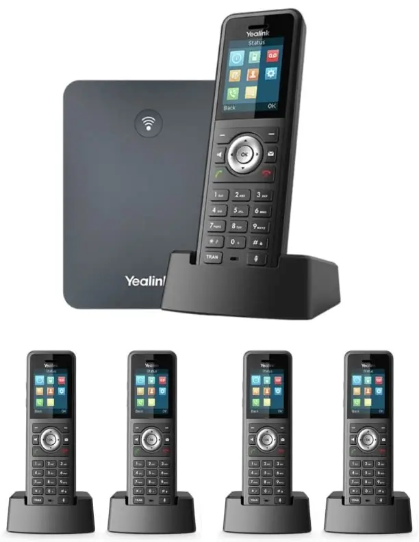 IP Phone W79P Bundle of W70B Base and W59R handset + 4-Unit W59R Handset (W79P + 4 x W59R)