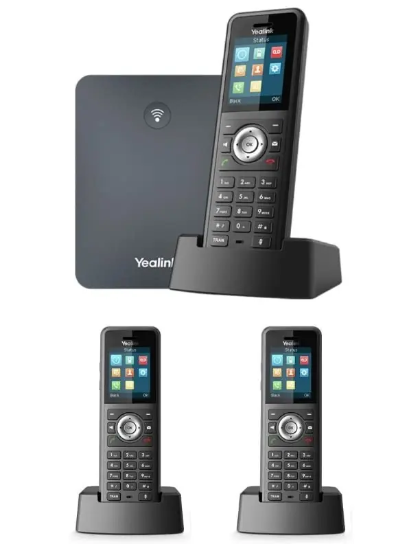 IP Phone W79P Bundle of W70B Base and W59R handset + 2-Unit W59R Handset (W79P + 2 x W59R)