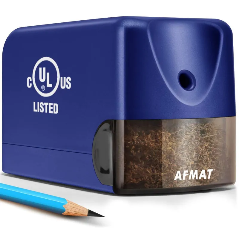 Electric Pencil Sharpener, Heavy Duty Pencil Sharpeners for Classroom, Home, UL Listed Pencil Sharpener, Blue