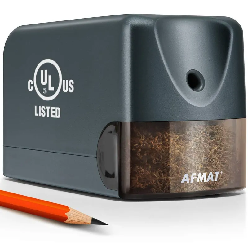 Electric Pencil Sharpener, Heavy Duty Pencil Sharpeners for Classroom, Home, UL Listed Pencil Sharpener, Gray