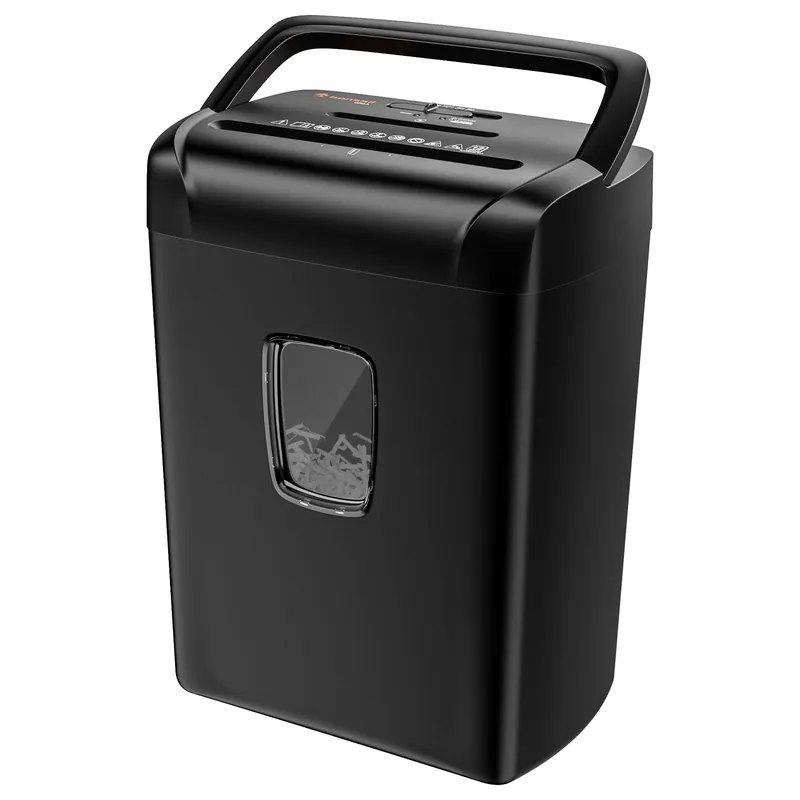 12-Sheet Paper Shredder for Home Office Use, 10-Minute Cross Cut Shredder with 5.5 Gallons Bin, P-4 High Security Heavy Duty Office Shredder Shred CD/Credit Card(C243-A)