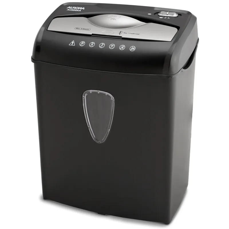 AU895XA 8-Sheet Professional Cross-Cut Paper and Credit Card Shredder