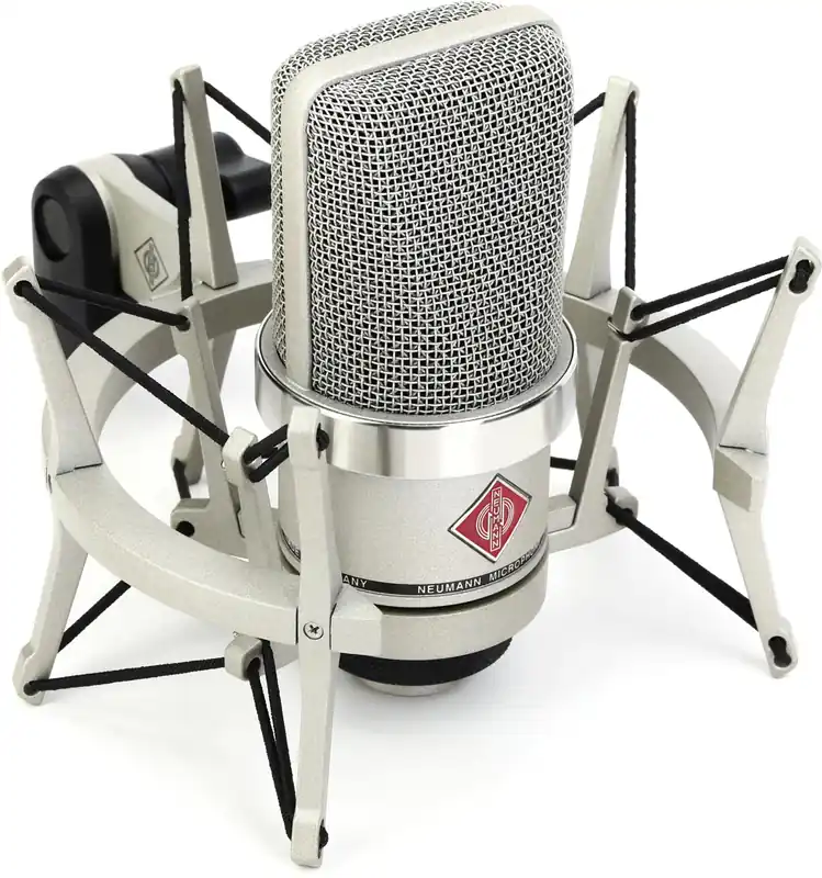 TLM 102 Studio Set - Cardioid Condenser Microphone Ideal for Home/Professional Studio Instrument Vocal Podcast Twitch recording - Nickel