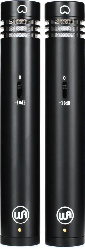 Audio WA-84 Stereo Pair - Black, XLR Microphone, Condenser