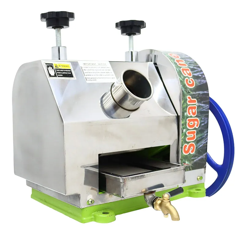 Manual Sugar Cane Juicer, 3 Stainless Steel Rollers, Sugarcane Juice Extractor Squeezer, Sugarcane Juicer Machine with 660LBS/H High Output