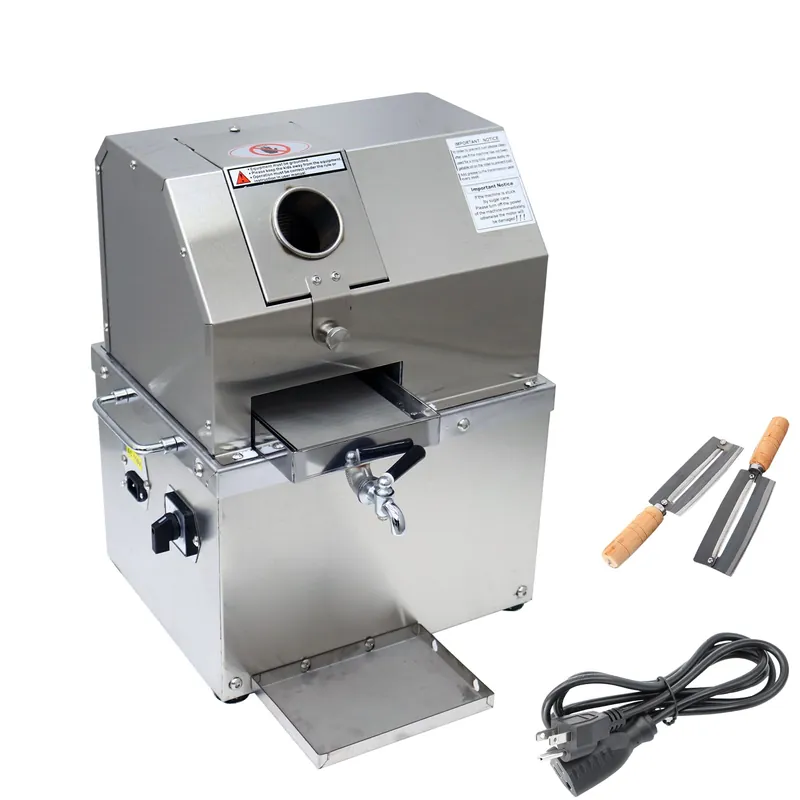 Sugarcane Press Electric Sugar Cane Juicer Press Machine Sugarcane Juice Extractor Ginger with 3 Rollers for Sugarcane Ginger Sweet Sorghum Juicing Extractor Pressing 110V