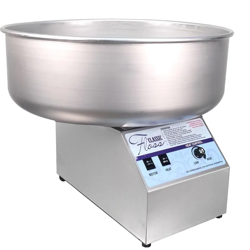 Classic Floss Commercial Cotton Candy Machine with Metal Bowl - for Professional Concessions