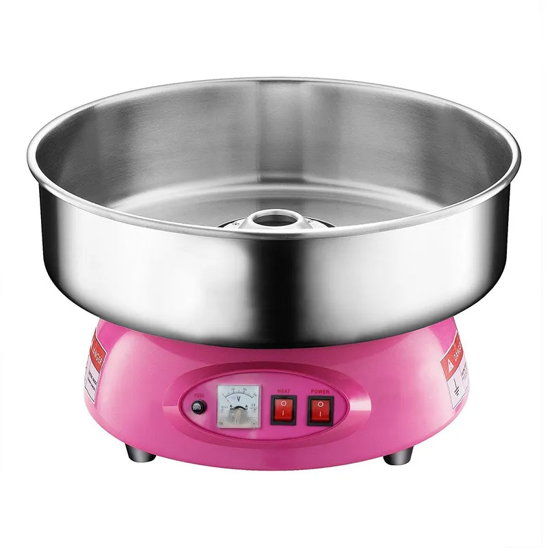 Compact Commercial Cotton Candy Machine Party Candy Floss Maker Pink