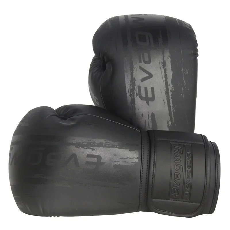 EVAGWY Boxing Gloves for Men and Women,Pro Training Sparring,Suitable for Boxing Kickboxing MMA Fighting,Adult Heavy Punching Bag Gloves,Workout Gloves for Boxing,Muay Thai (Black, 10OZ)