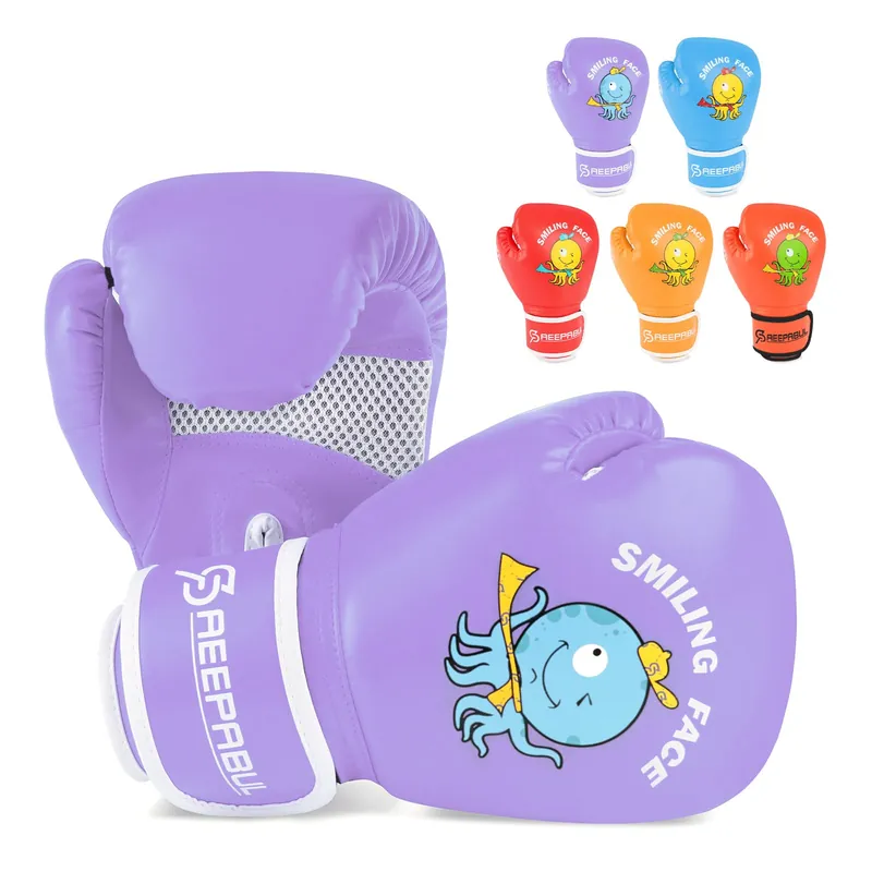 SAEEPABUL Limited Kids Boxing Gloves for 3-8 Year Boys and Girls, Toddler Boxing Gloves for Kids Training, Boxing Gloves Kid Sparring for Punching Bag, Kickboxing, Muay Thai, MMA, 4oz, Violet