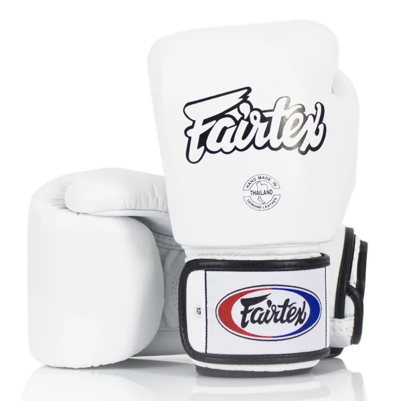 Fairtex BGV1 Muay Thai Boxing Training Sparring Gloves for Men, Women, Kids MMA Gloves for Martial Arts Premium Quality, Light Weight & Shock Absorbent 16 oz Boxing Gloves -White