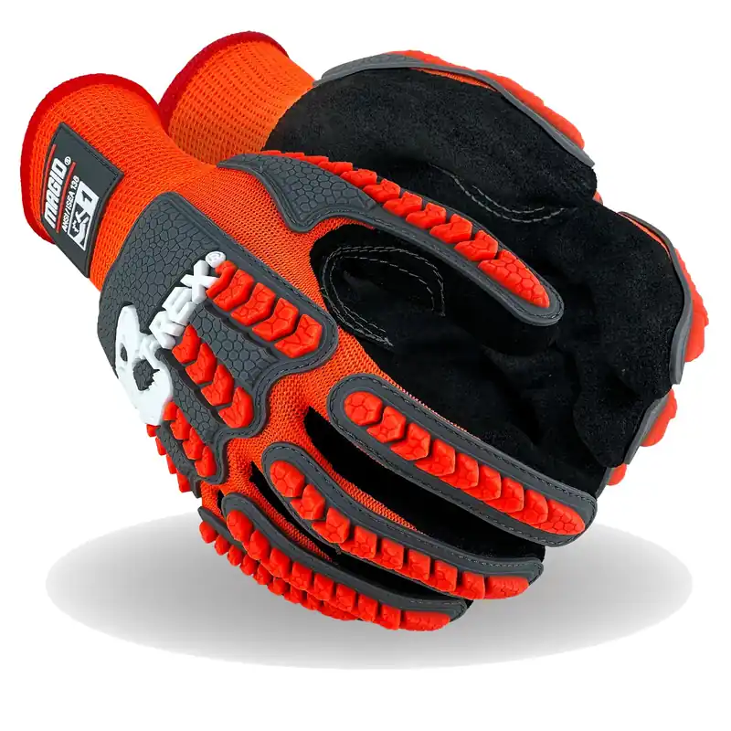 MAGID T-REX Sandy Nitrile Coated Impact-Resistant Work Gloves, 1 Pair, Size 11/XXL, TRX400