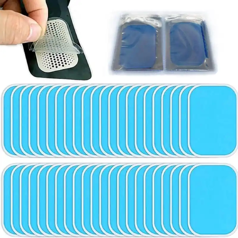 huiming 50 Pcs/25 Packs ABS Gel Pads for abs Stimulator Replacement for Ultimate Muscle EMS Abdominal Belt Arm Leg Waist Workout (50 Pcs/25 Packs)