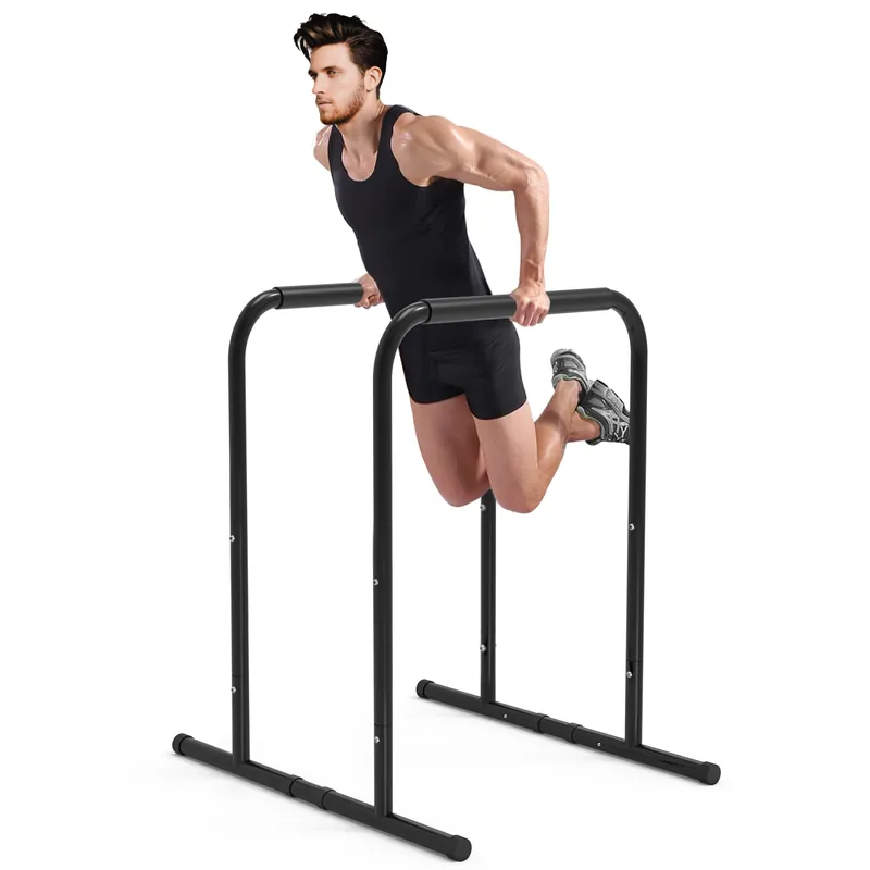 leikefitness Pull Up Dip Station Strength Training Dip Stands Station Tricep Dips Push-Ups For Home Gym (AB1102)