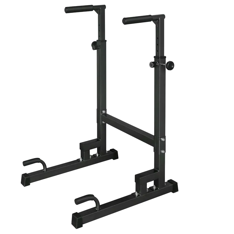 Portable Pull Up Dip Bar, Sturdy Dip Station with Adjustable Height, Multi-Function Parallel Bars for Home Gym Strength Training, Home Fitness Equipment with Soft Grip