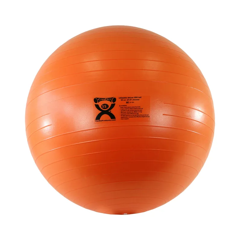Cando - 30-1852 Deluxe ABS Inflatable Exercise Ball, Orange, 21.6"