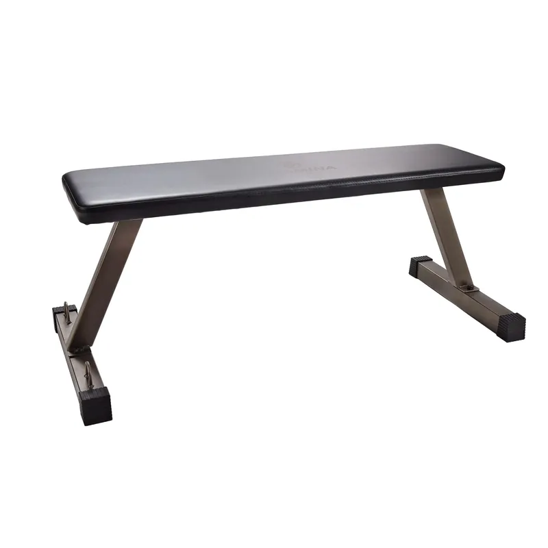 HolaHatha Home Gym Steel Workout Bench for Barbell, Weight Lifting, and Exercise, Black