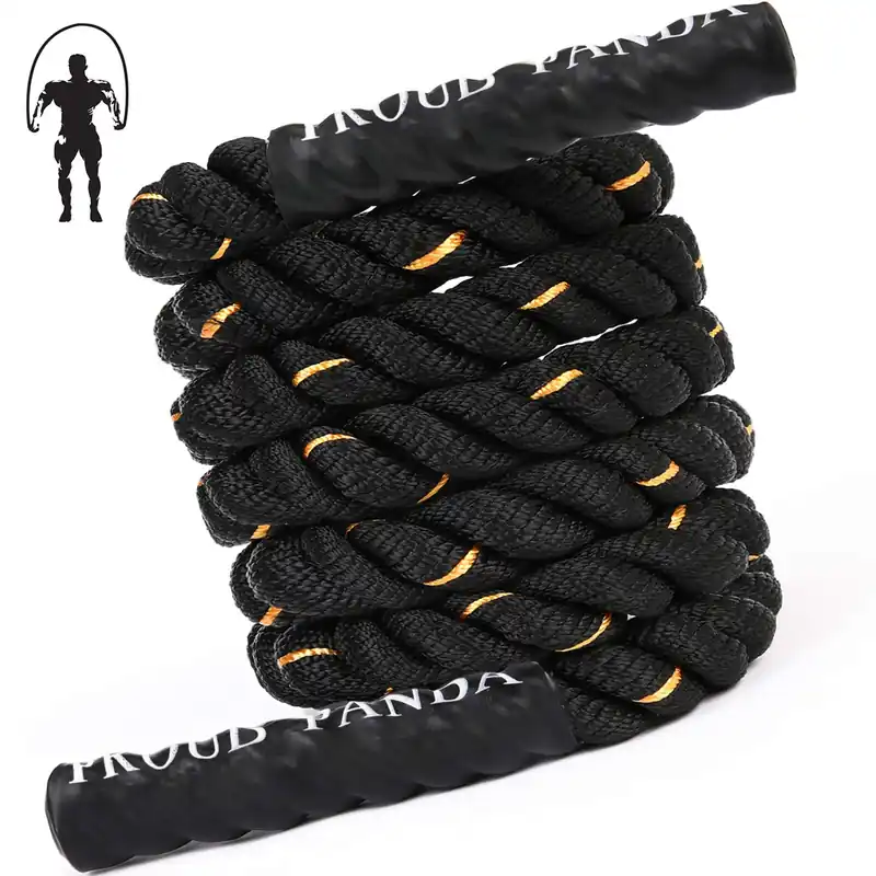 Heavy Jump Ropes for Fitness 5LB, Weighted Adult Skipping Rope Exercise Battle Ropes for Men & Women, Total Body Workouts, Power Training in Gym to Improve Strength and Building Muscle(1.5‘‘9.2 ft)