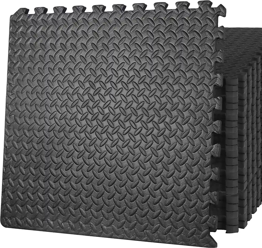 ZENY Puzzle Exercise Mat Gym Flooring Mat Interlocking Foam Mat 24 Tiles 3/4‘‘ Extra Thick Floor Mats Exercise Equipment Mat Baby Play Mat 96 SQ. FT, Black