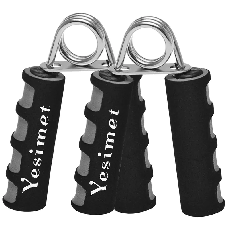 Yesimet 2 Pack Hand Grip Strengthener Set, Forearm Exerciser, Finger Gripper, Grip Strength Trainer,Hand Grip- Soft Foam Hand Exerciser for Quickly Increasing Wrist Forearm and Hand Grips (Black)