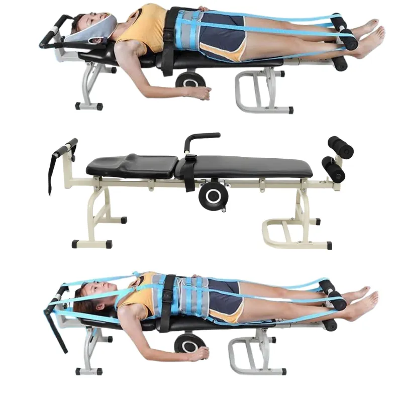 Cervical Vertebra Traction Table, Back Bench, Waist Bed, Body Spinal Decompression, Cervical Vertebra and Lumbar Vertebra Massage Bed, Physical Heal Extension Device, Back Stretch Bench