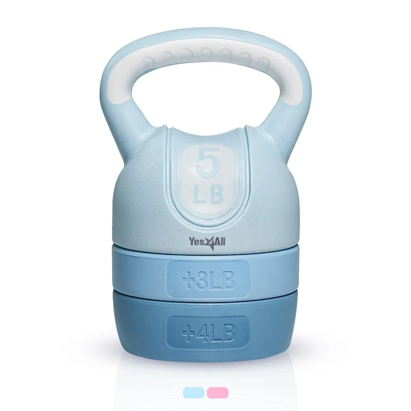 Yes4All Adjustable 12LB Kettlebell Set - Ideal for Home Gym Weight Training