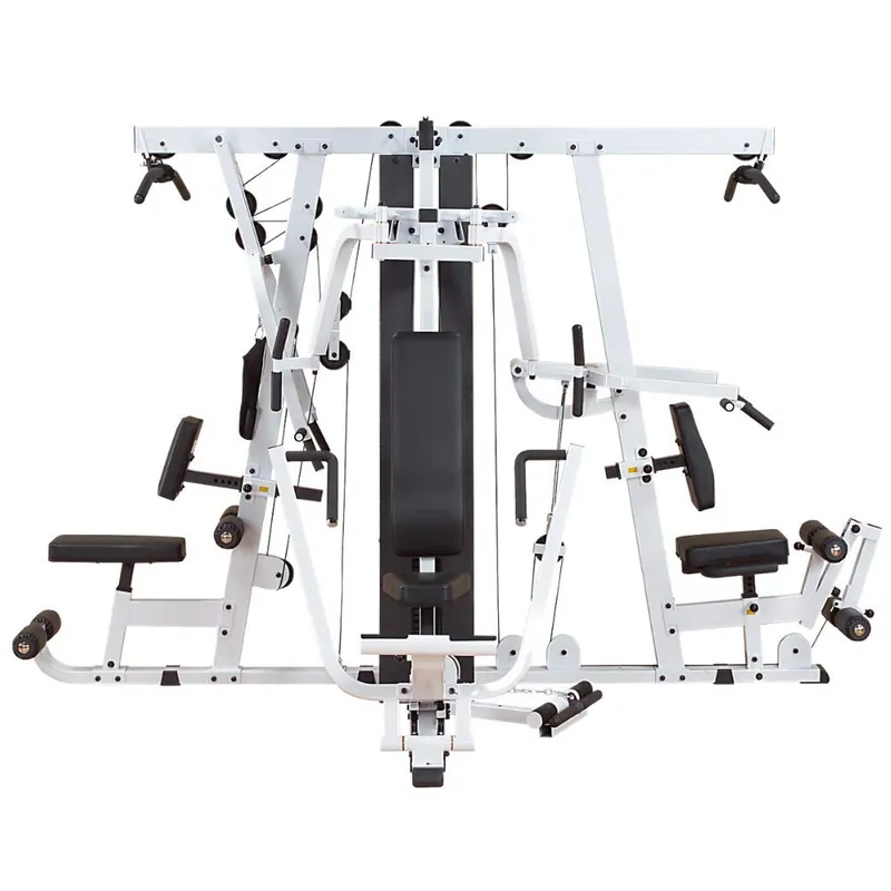 Body-Solid EXM4000S Multi-Station 210lb Triple Weight Stack Machine for Home & Commercial Gym, Complete Body Strength Training Functional Exercise Workout Station for Weight Lifting and Bodybuilding