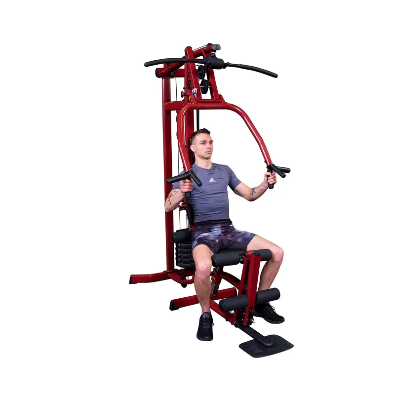 Best Fitness by Body-Solid (BFMG30) Multi-Station Single Weight Stack Home Gym Machine, Arm & Leg Strength Training Functional Exercise, Red