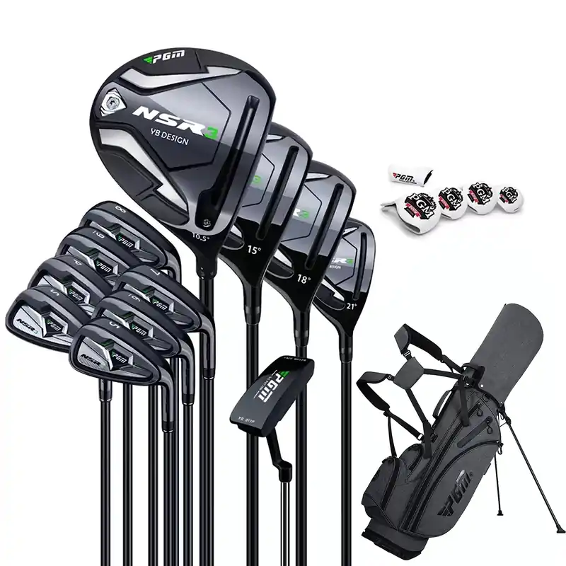 PGM Men‘s Complete Golf Club Sets - 12 Pieces - 3 Wood ( 1,3,5), 1 Hybrid ( 4H), 6 Irons( 5,6,7,8,9,PW), RH