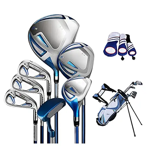 YDBMY Complete Golf Club Set for Children Kids, Beginner‘s Golf Training Set, Boys Right Hand Golf Clubs Set with Bag, 135