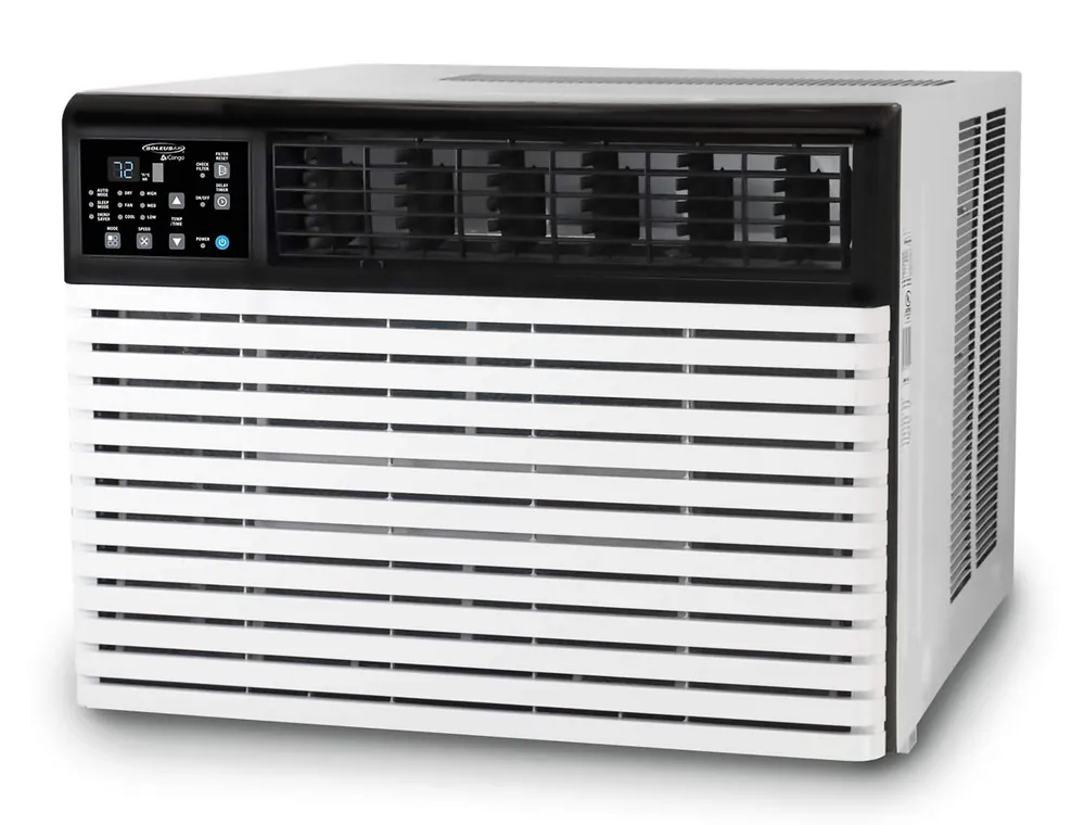 SoleusAir Energy Star 18,300 BTU 230V Window-Mounted Air Conditioner with LCD Remote Control, White