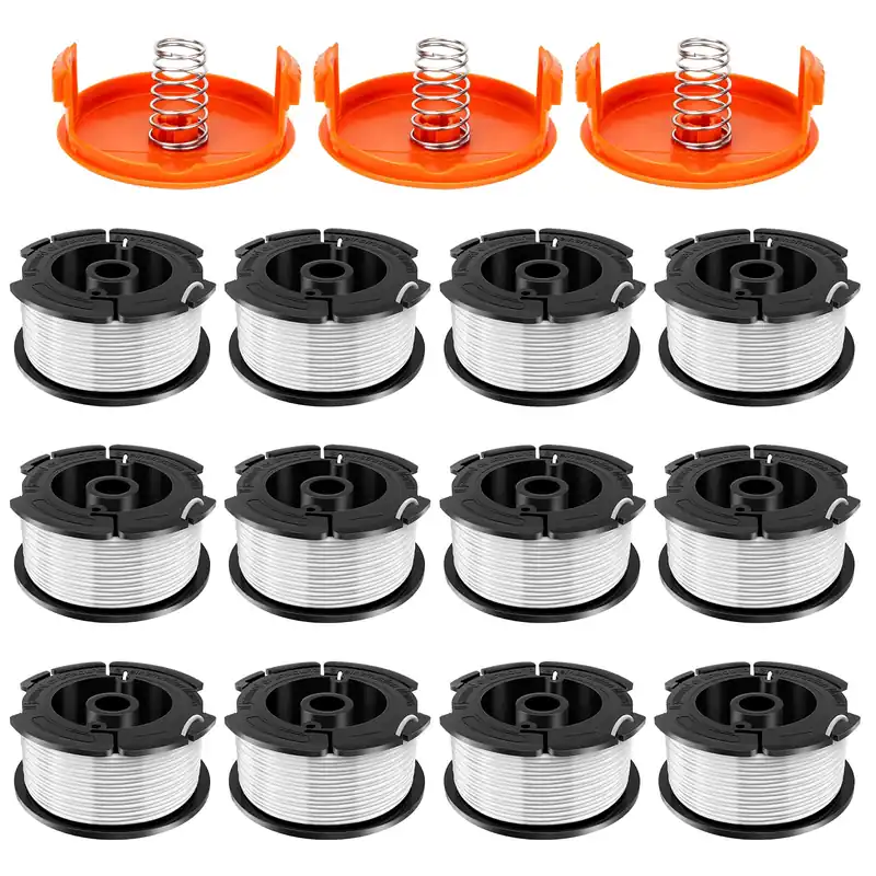 TOPEMAI AF-100 Spool Replace AF100 AF-100-3ZP AF-100-BKP Compatible with Black and Decker GH900 GH600 GH610 String Trimmer 30ft 0.065" Trimmer Line Replacement Spool Refills (12 + 3 Pack)