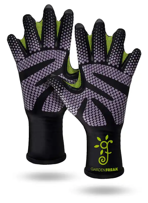 Grip Gardening Gloves Webbed Premium Rubber Stylish Thea Glove by Garden Freak (Small, Pastel Lilac,1 Pair)