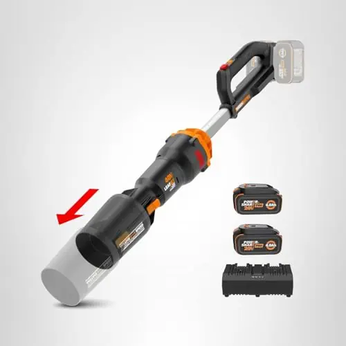 WORX Nitro Cordless Leaf Blower, Electric Blower with 620 CFM & 165 MPH, Blowers for Lawn Care with 2 × 4.0 Ah Batteries & Charger Included, WG585