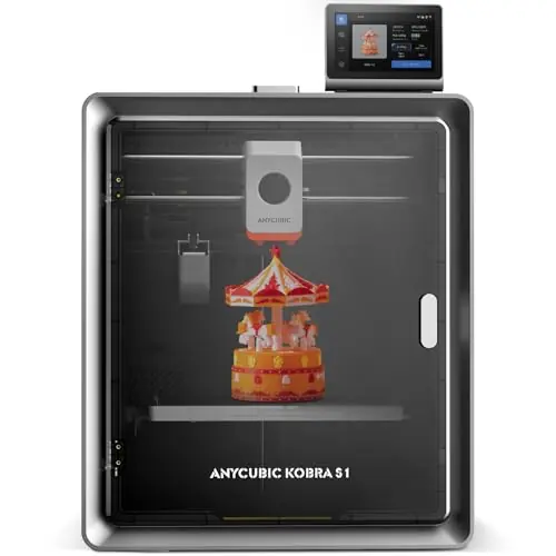 S1 3D Printer Only, 600mm/s High Speed Printing and Full Auto Leveling, Free-Clogging Extruder with 320℃ Hotend, Mental CoreXY Strucuture Built-in Camera