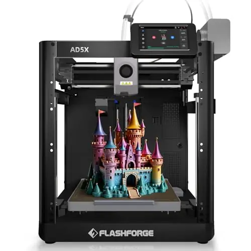 FLASHFORGE AD5X Multi-Color 3D Printer with IFS, 600mm/s High Speed, 300°C High Temp Direct Extruder, Fully Auto Leveling