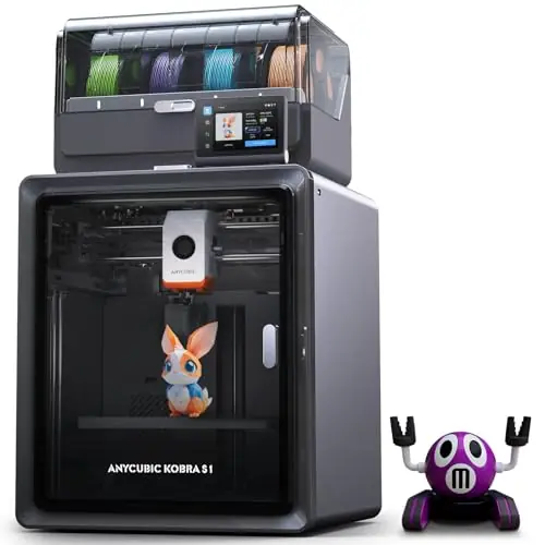 Anycubic Kobra S1 Combo Multicolor 3D Printer with Anycubic ACE PRO, 4 Multicolor, Drying and Printing at the Same Time