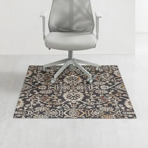 Anji Mountain Rug‘d Office Chair Mat for Carpet & Hardwood Floor - Jacquard Woven Top, Anti-Slip Backing (40 x 54)