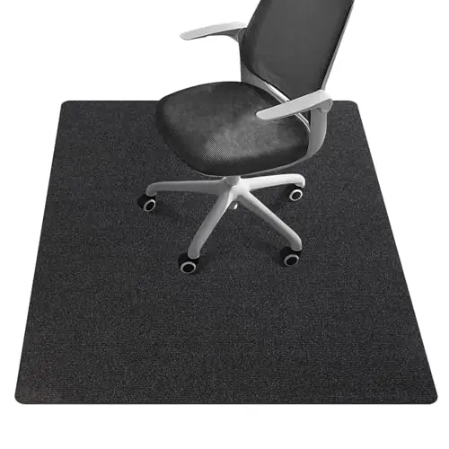 Riveroy Office Chair Mat - for Hardwood Floors, Large Non-Slip Easy-Clean Floor Protection Blanket (Black, “48 x 36in”).