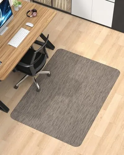 Blvornl Office Chair Mat for Hardwood Floor, 35.4"*47.2" Desk Computer Chair Mat for Hard Wood, Dark Brown