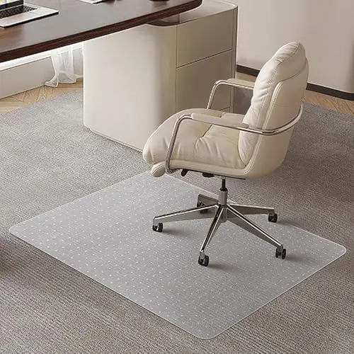 Office Chair Mat for Carpeted Floors, Desk Mats 48"X30" for Rolling Desk on Low Pile Carpets