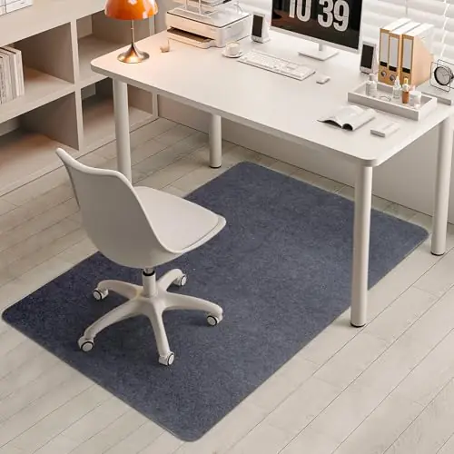 Office Chair Mat for Hardwood Floors - 55"x35" Anti-Slip Large Computer Gaming Chair Mat - Dark Grey