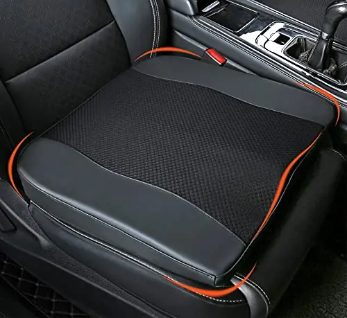 Lofty Aim Car Seat Cushion, Comfort Memory Foam Car Cushions for Driving - Sciatica & Lower Back Pain Relief - Black