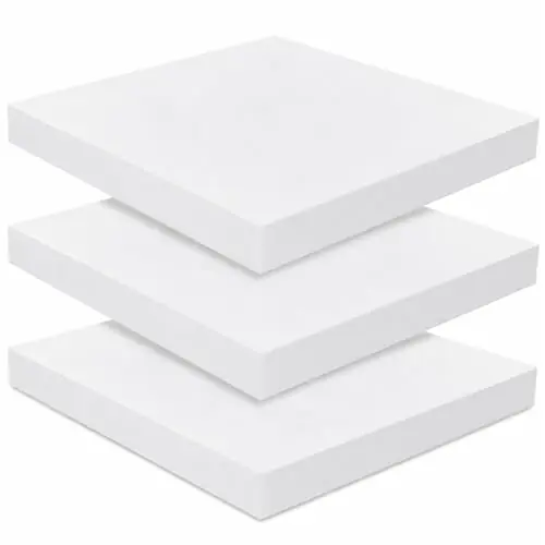 Frienda 3 Pack 3 x 20 x 20 Inch Upholstery High Density Foam Cushion Replacement Square Cut to Size Foam Couch