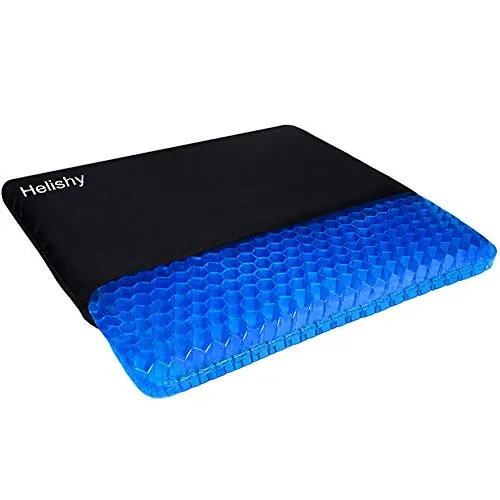 Gel Seat Cushion, Double Thick Egg Gel Cushion for Pressure Pain Relief, Breathable Wheelchair Cushion Chair (16x14x1.65inch)